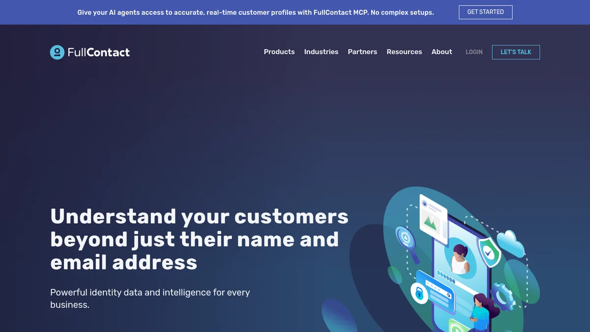 FullContact homepage screenshot
