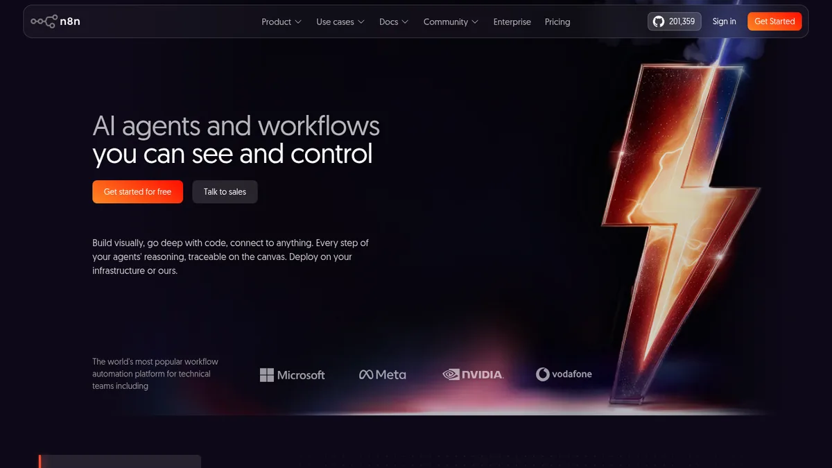 n8n homepage screenshot
