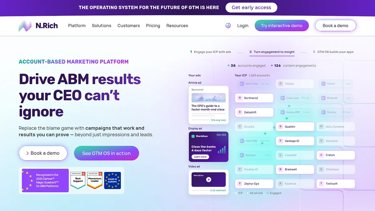 N.Rich homepage screenshot