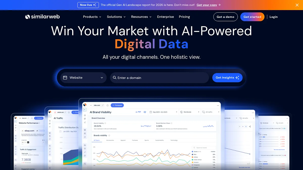 Similarweb homepage screenshot