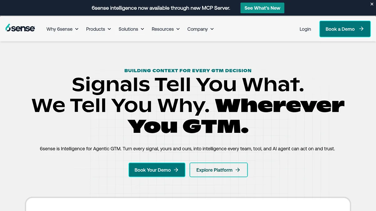6sense homepage screenshot